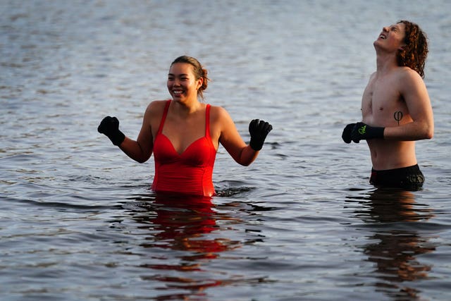 New Year’s Day dip