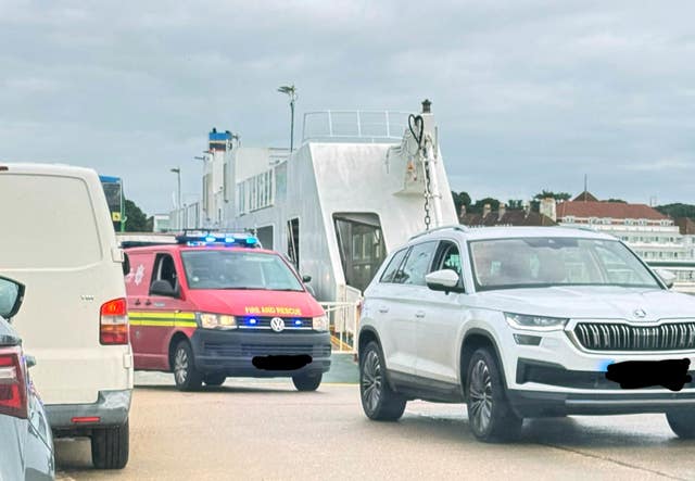 Emergency service vehicles on Ferry Road