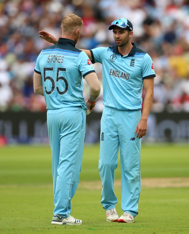 Mark Wood and Ben Stokes in England colours.