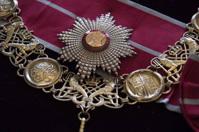 The British Empire Breast Star and Badge and the British Empire collar
