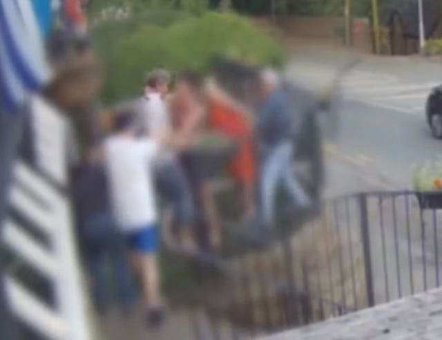 CCTV of the incident outside the Farrars Arms