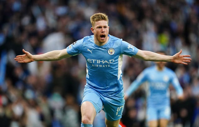City’s Kevin De Bruyne was beaten to the player of the year award by Mohamed Salah
