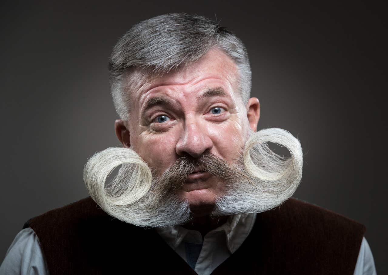 Gilles Pollinen displayed a well-curled moustache (Danny Lawson/PA). 