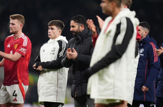 Ruben Amorim and Manchester United players