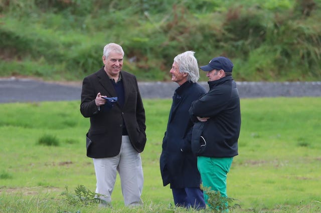 The Duke of York receives a tour of the club in County Antrim
