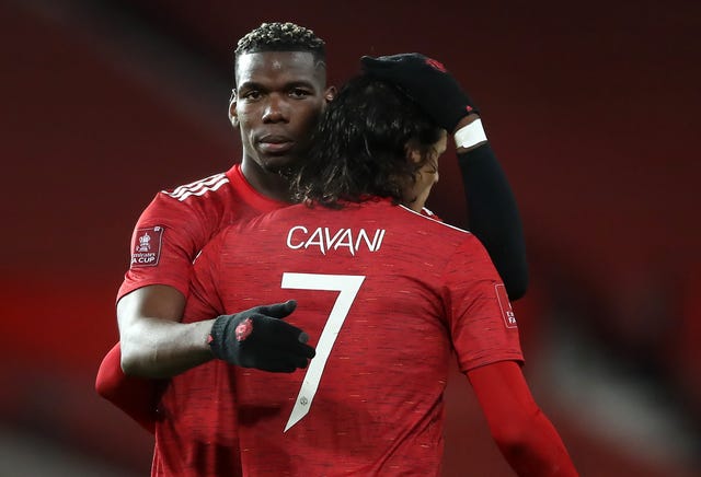 Paul Pogba (left) and Edinson Cavani could both leave the club for free