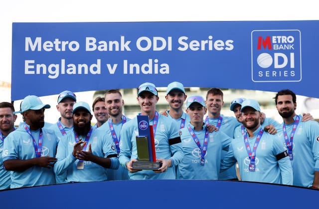 England players celebrate