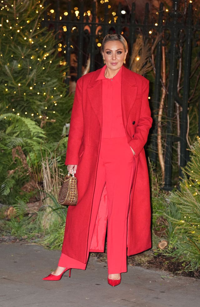 Amy Dowden arrives for the Together At Christmas carol service at Westminster Abbey in London