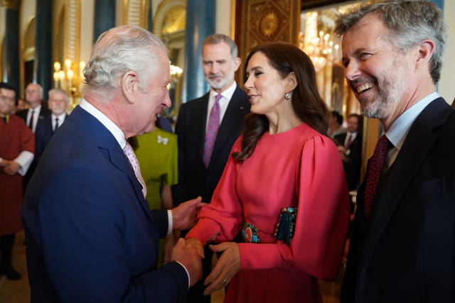 Charles greeting Frederik and Mary