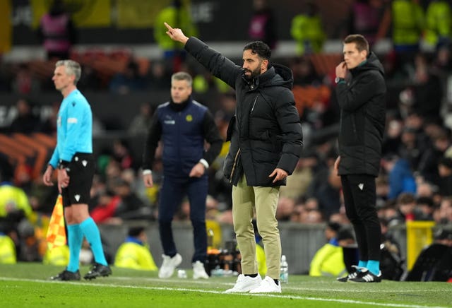 Ruben Amorim oversaw a 3-2 win against Bodo/Glimt in the Europa League