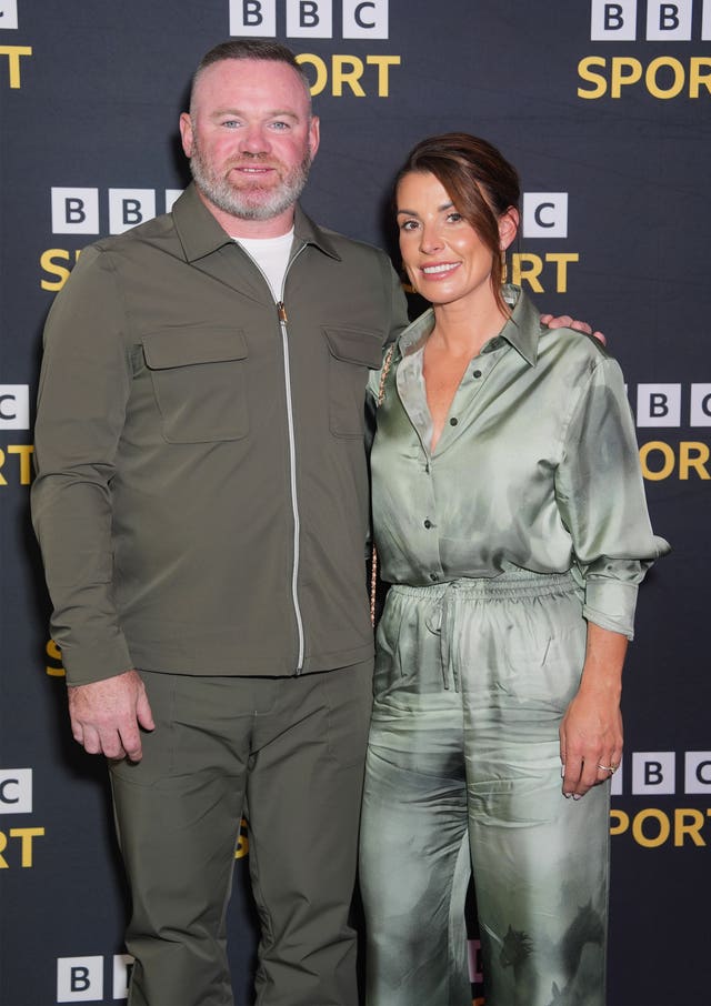Wayne and Coleen Rooney arrive for BBC Sport’s 2025/26 Football Season Launch at TOCA Social White City, London