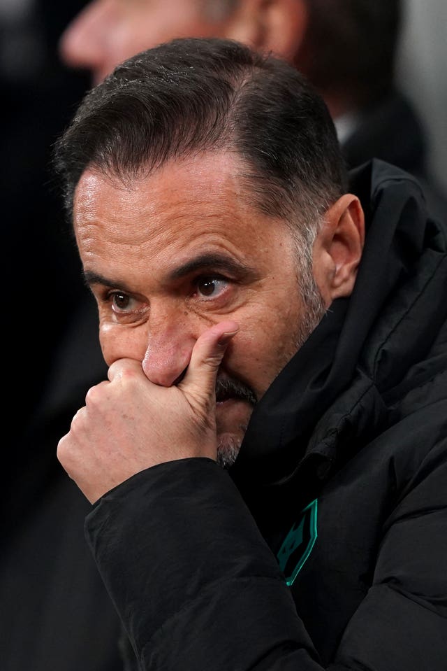 Wolves manager Vitor Pereira before the Premier League match at Newcastle