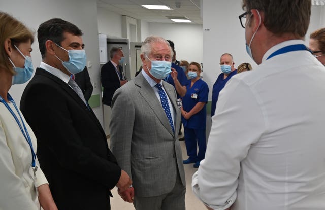 Charles meets the medical team 