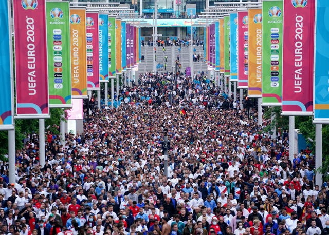 Fans watch England v Germany