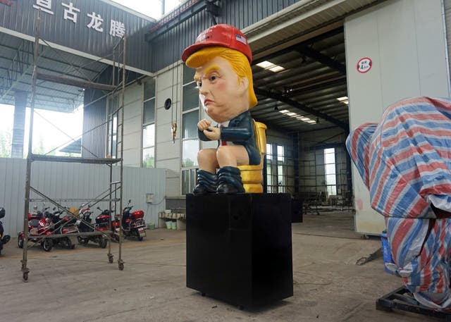 A giant robot of Donald Trump sitting on a gold toilet is expected to make an appearance among the protesters (Don Lessem/PA)