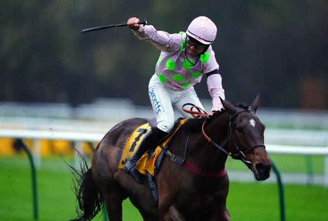 Royale Pagaille winning his second Betfair Chase at Haydock