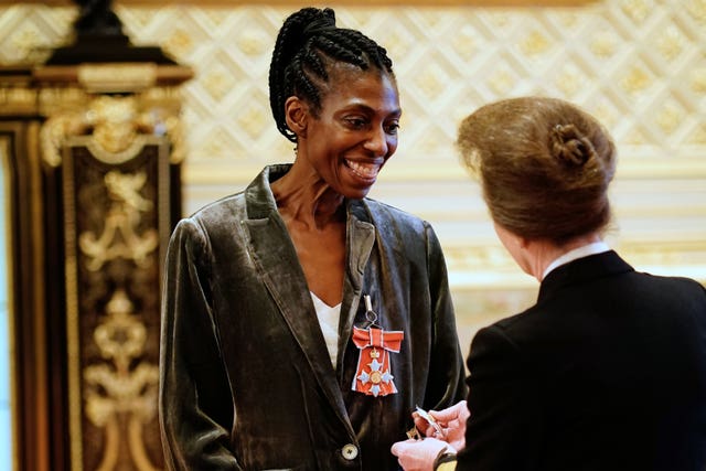 Dame Sharon White is made a Dame Commander of the British Empire by The Princess Royal (Aaron Chown/PA)