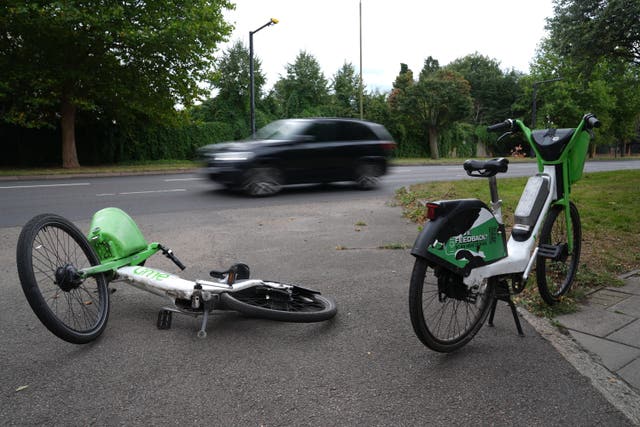 Poorly parked Lime bikes