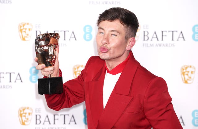 Barry Keoghan with his Bafta