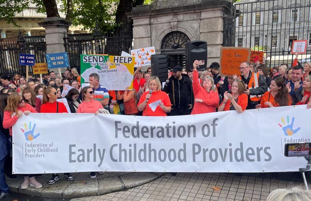 Childcare protest