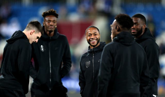 Raheem Sterling was back in the England fold in Kosovo after missing the Montenegro match following his much-publicised dispute with Joe Gomez