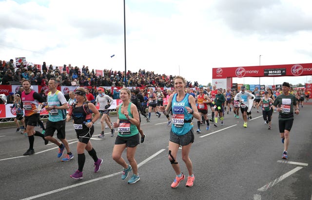 Runners during the 2019 Virgin Money London Marathon (Steven Paston/PA Wire)