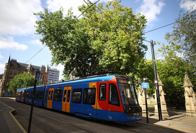 A tram in Sheffield 