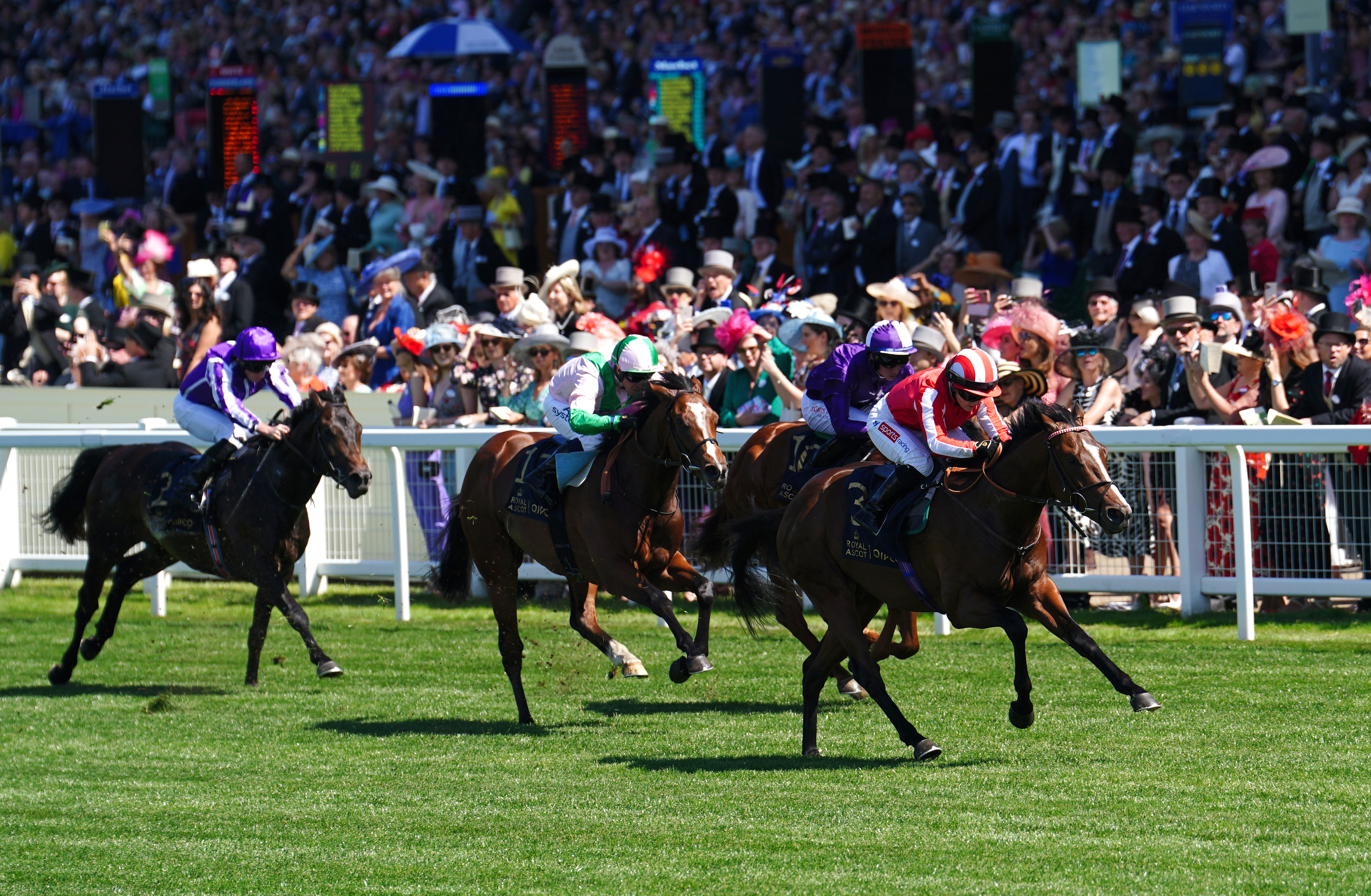Bradsell and Hollie Doyle (right) winning the Coventry Stakes at Royal Ascot