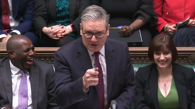 Sir Keir Starmer speaking during Prime Minister’s Questions