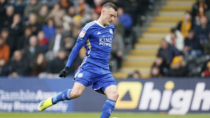 Jamie Vardy scored twice for Leicester at Hull (Richard Sellers/PA)