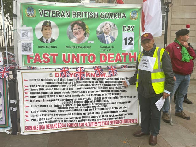 Gurkha veterans' hunger strike