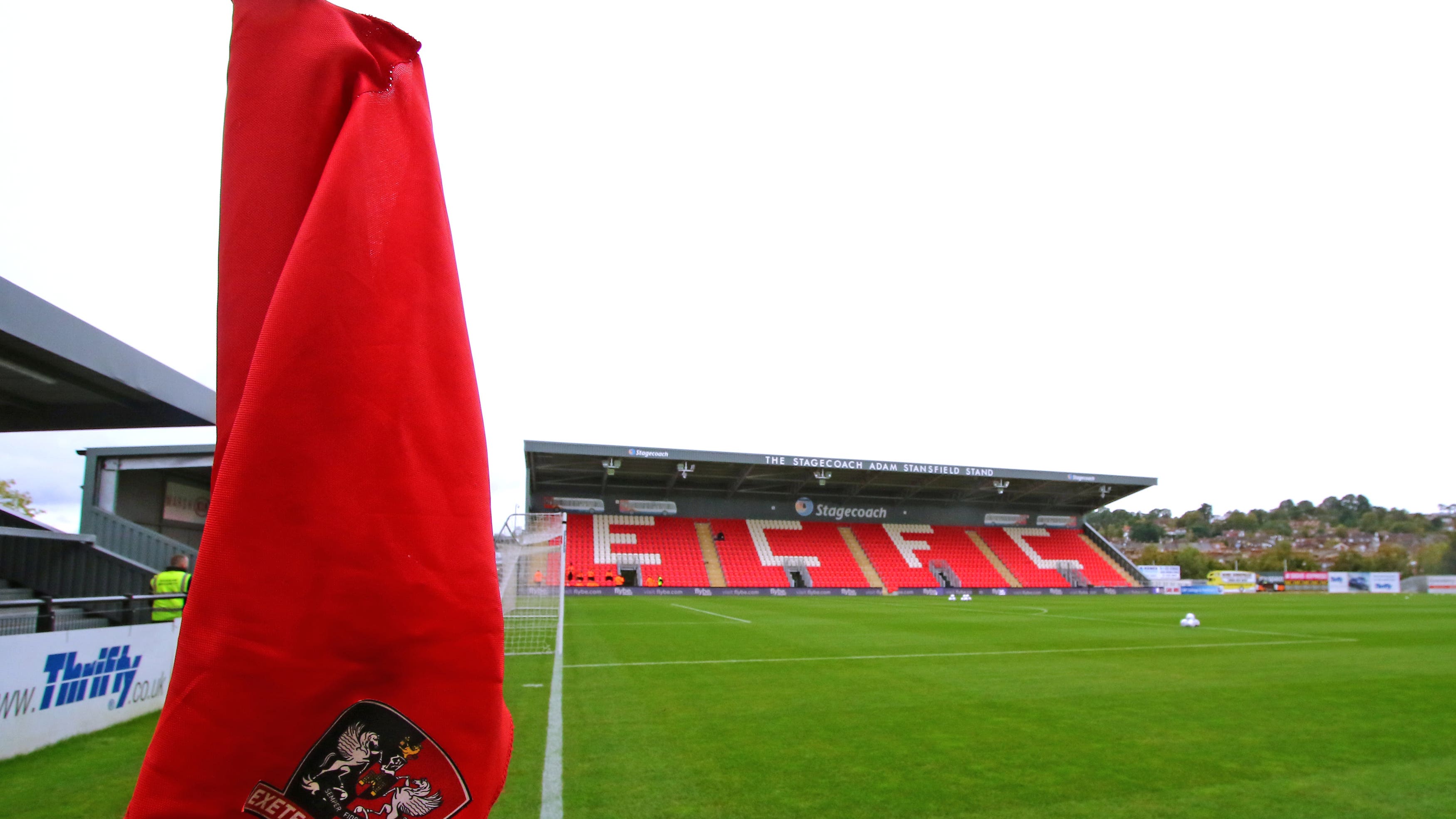 A general view of St James Park before kick off during the Sky Bet League Two match at St James Park, Exeter.