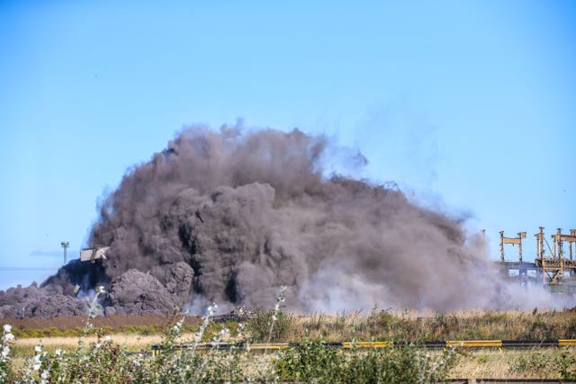 British Steel plant demolition