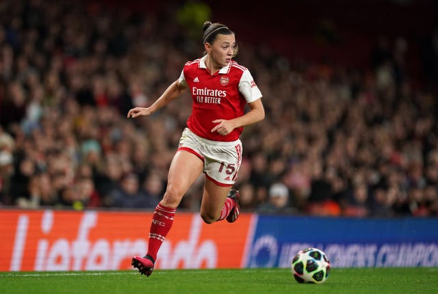 Katie McCabe in action for Arsenal (Mike Egerton/PA)