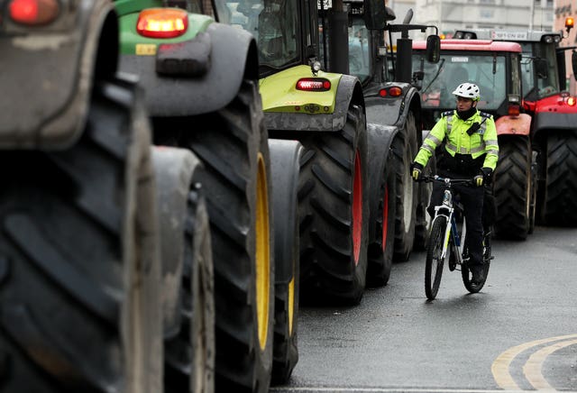Farmers protest in Dublin