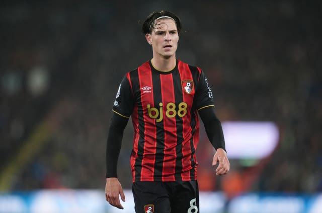 Bournemouth’s Alex Scott during a Premier League match