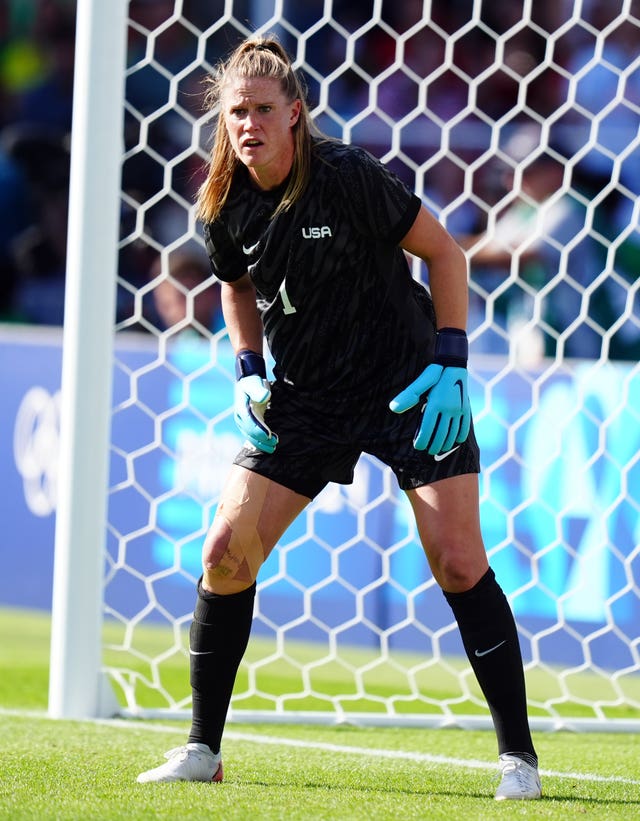 USA goalkeeper Alyssa Naeher in action during the Paris Olympics (Mike Egerton/PA)