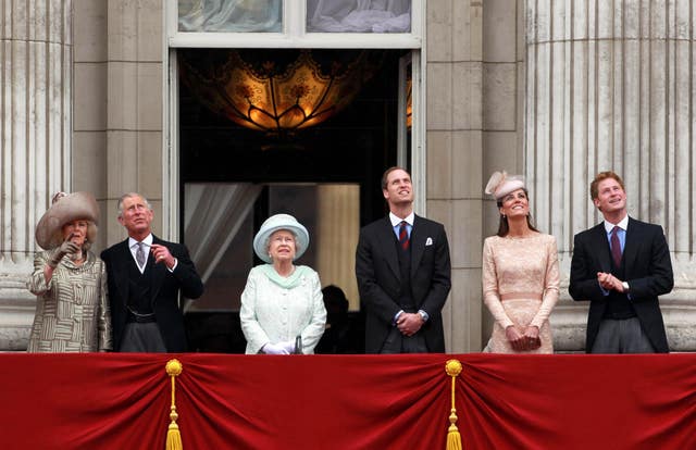 The Queen on the palace balcony