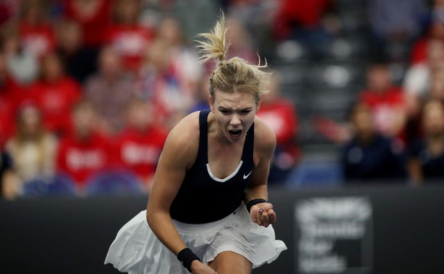 Katie Boulter helped Great Britain into the World Group II play-off draw