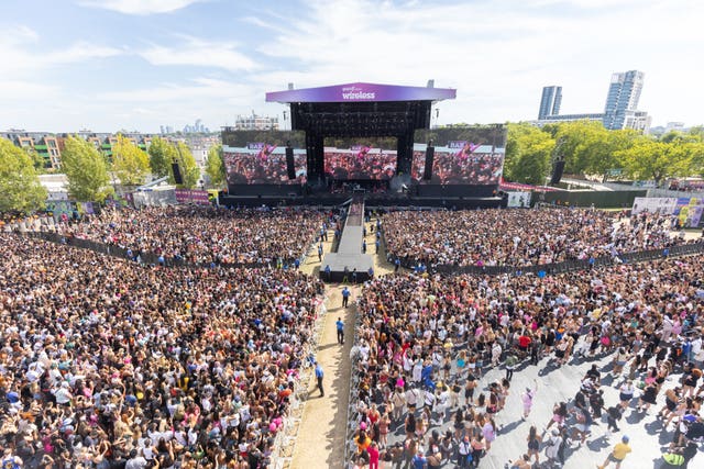 Crowds at the main stage at Wireless Festival in London