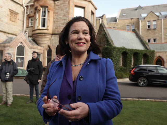 Sinn Fein Party leader Mary Lou McDonald