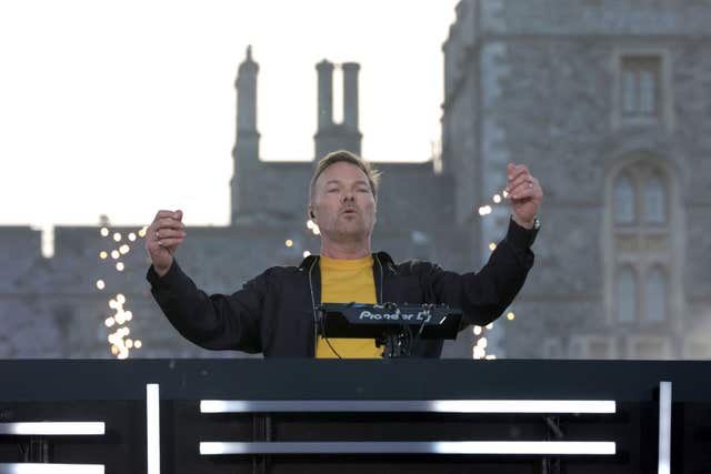 DJ Pete Tong opened up the show with Ibiza classics – on the request of the King (Chris Jackson/PA)