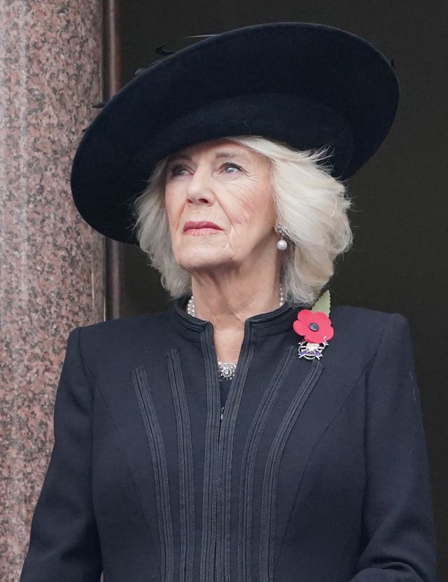 The Queen at last year's Remembrance Sunday service 