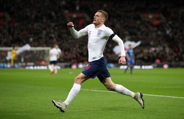 Jamie Vardy scored seven times for England after making his international debut in 2015