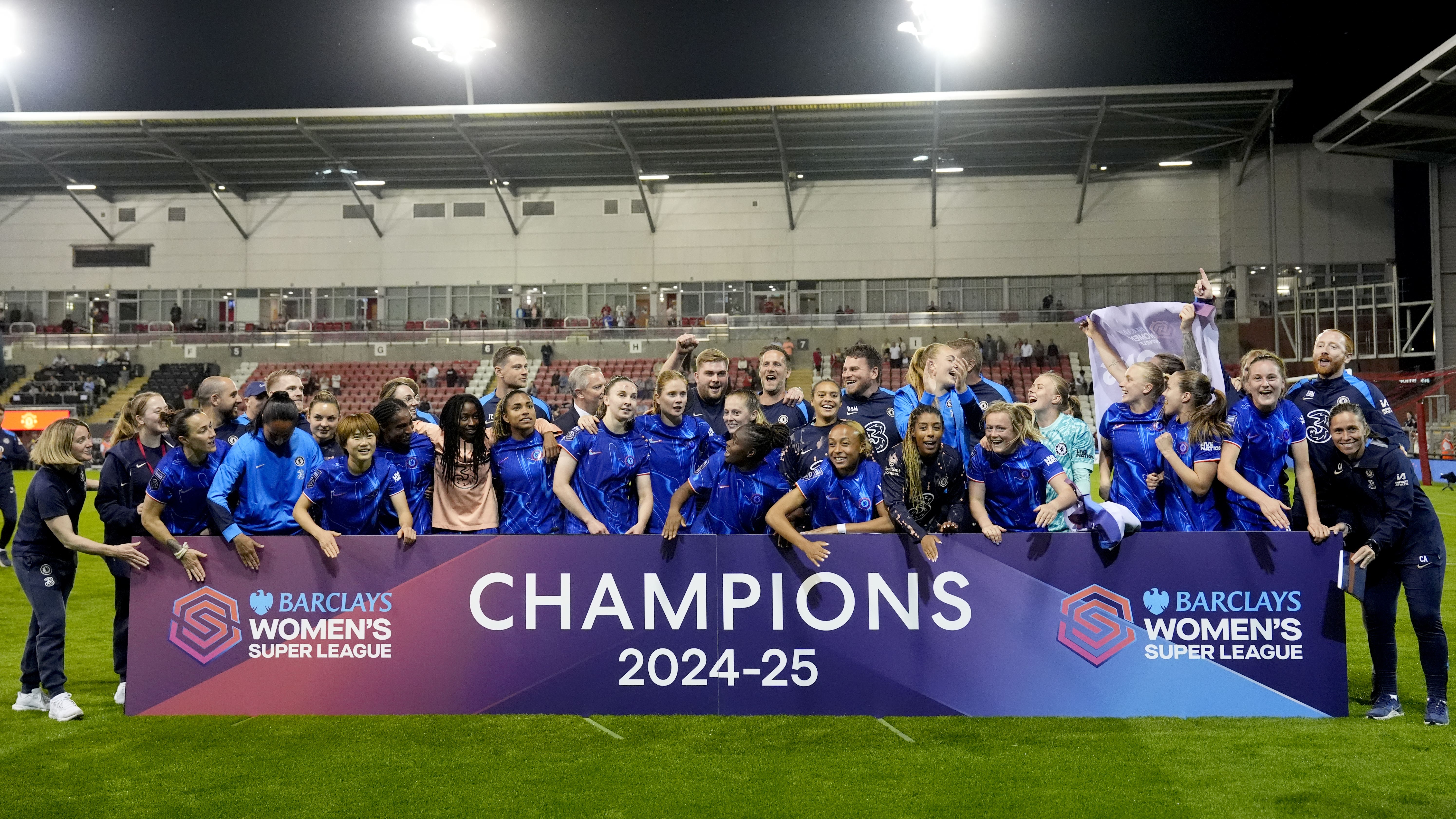 Chelsea celebrated their title win in Leigh (Nick Potts/PA)