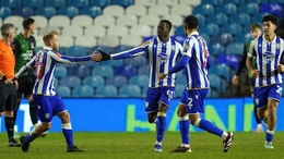 Djeidi Gassama (centre) scored a late equaliser for Sheffield Wednesday (Martin Rickett/PA)