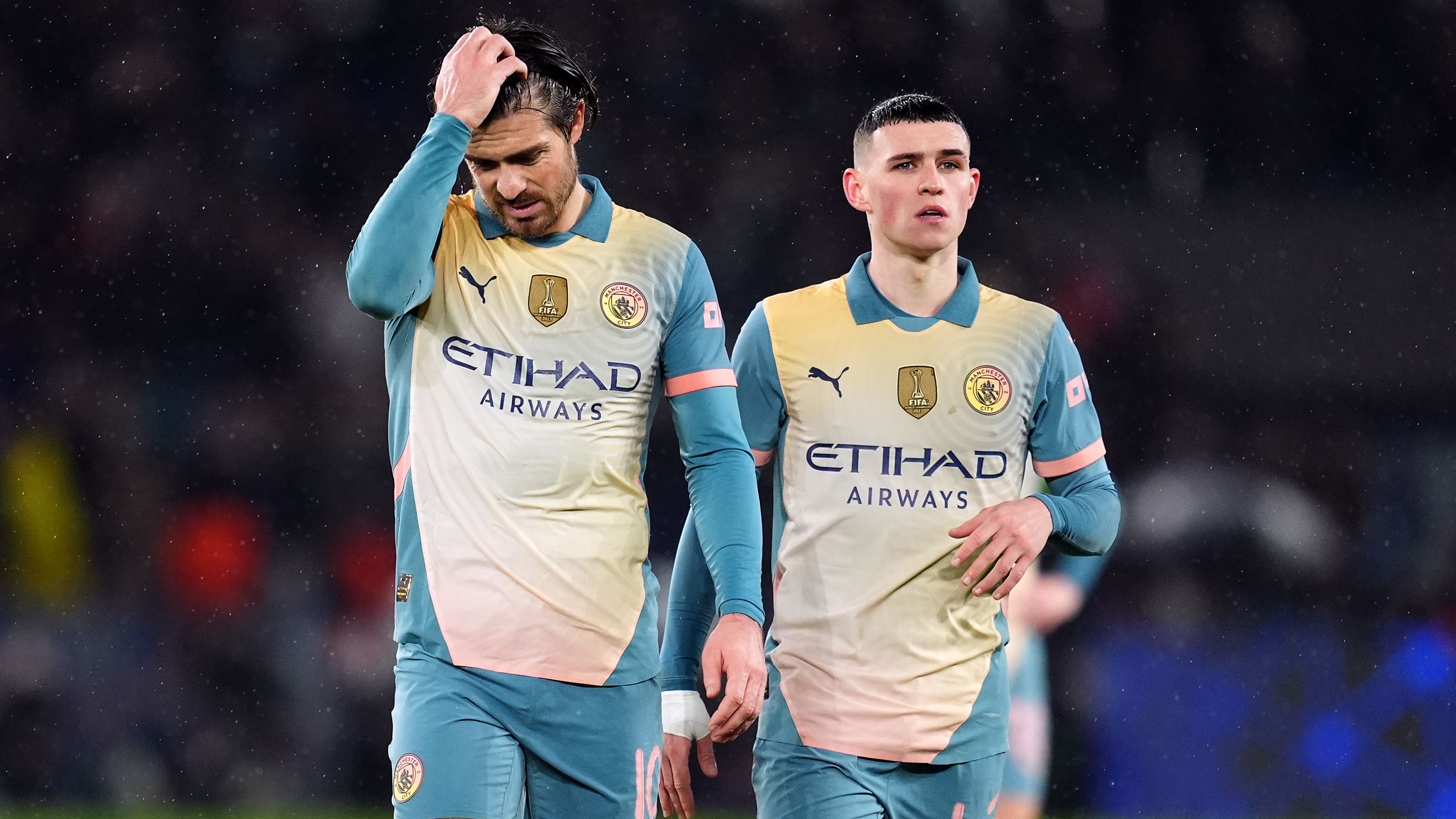 Jack Grealish opened the scoring but Manchester City suffered a damaging defeat (Adam Davy/PA)