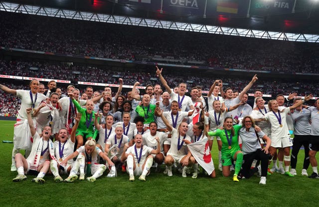 England won Euro 2022 after beating Germany 2-1 after extra-time in Sunday's final at Wembley (Nick Potts/PA).