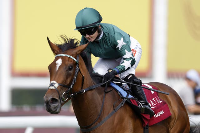 Nashwa winning the Nassau Stakes at Goodwood in 2022