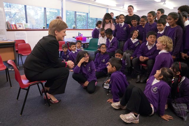Nicola Sturgeon visit to Glasgow school for Climate Action Week